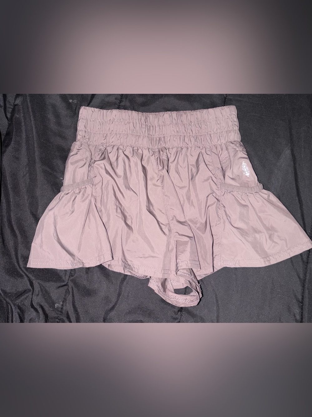 Free People Women's Mauve  Metallic Elastic Waist High Rise Shorts Size small